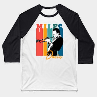 Miles Davis Vintage Color Retro Baseball T-Shirt